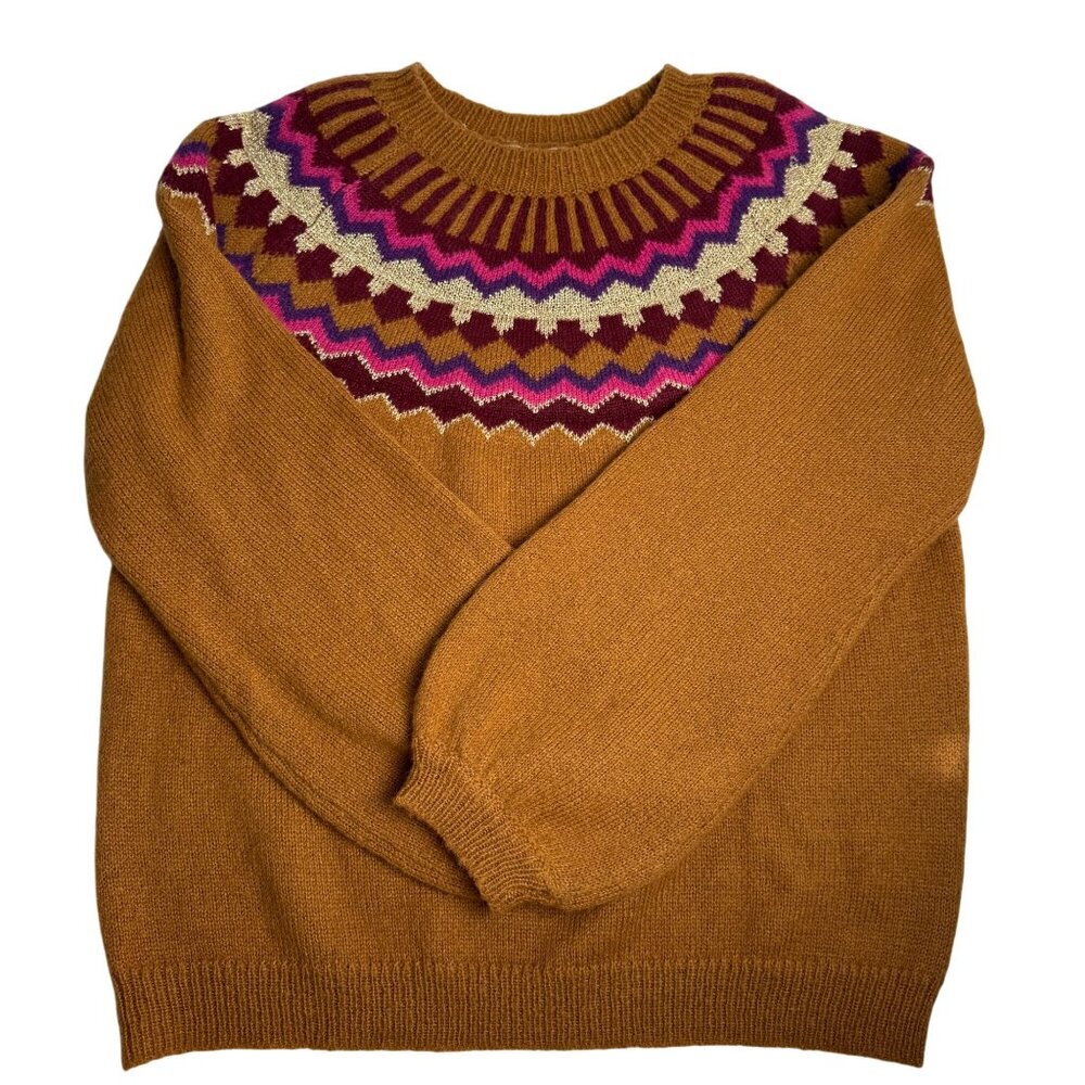 Garance Paris Sweater Fairisle Wool Mohair Blend Size SM/MD - Picture 4 of 7